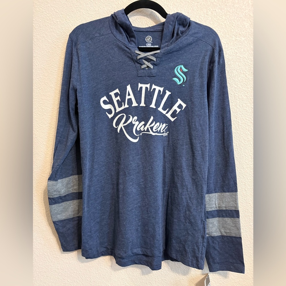 NHL Seattle Kraken Navy Lace-Up Hoodie shirt